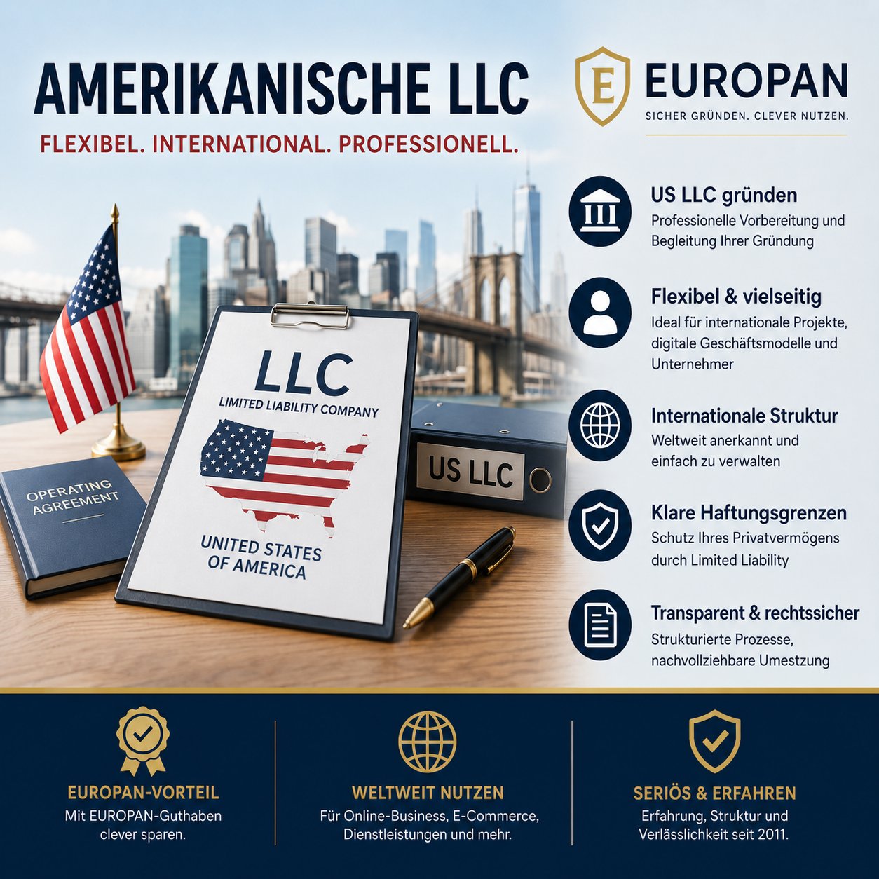 Amerikanische LLC gründen — EUROPAN